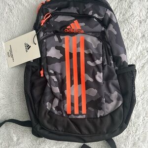 Adidas Youth Creator 2 Black and Gray Sporty Backpack with Camouflage Design NWT